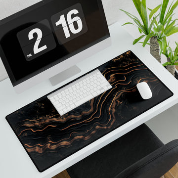 Elegant Textured Desk Mat with Abstract Design