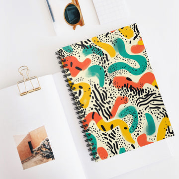 Abstract Colorful Spiral Notebook