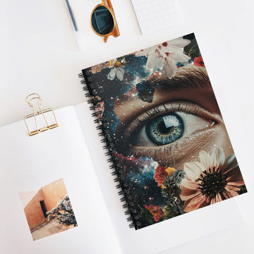 Cosmic Eye Floral Spiral Notebook